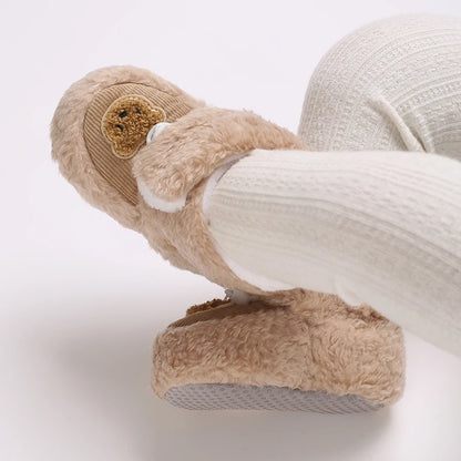 Soft Soled Bear Baby Snow Boots Warm Plush First Walkers - Smarsty