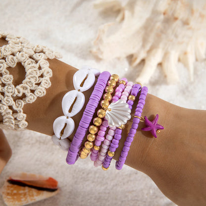 Bohemian Shell Beaded Bracelet Set for Women - Smarsty