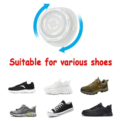 1pair Metal Wire Swivel Automatic Buckle Rope Sneaker ShoeLaces for Kids/Adult No Tie Shoe Laces Quick Lock Shoestrings Sneakers - Smarsty
