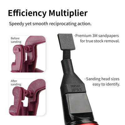 DSPIAE ES-A DIY Reciprocating Sander Electric Grinding Pen Plastic Model Sanding Paper Head for Military Model Craft Tools Hobby