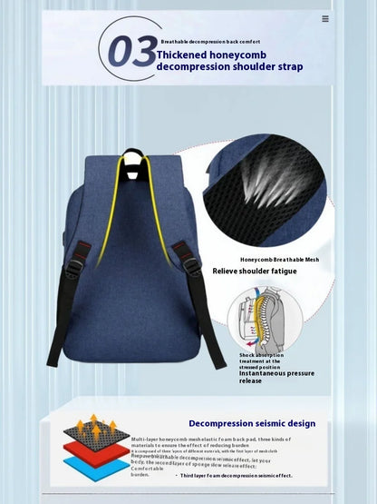 Nylon Backpack Simple And Fashionable Casual Backpack Business Commuting Computer Bag Large Capacity Backpack - Smarsty