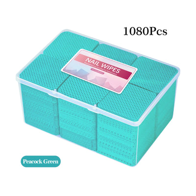1080pcs Boxed Nail Art Lint-Free Eyelash Glue Wipes Paper Gel Polish Remover Clean Glue Cotton Pads Beauty Cleaning Tools - Smarsty