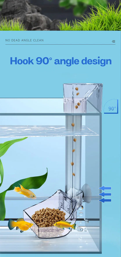 Transparent Acrylic Aquarium Fish Feeder Tube Design - Smarsty