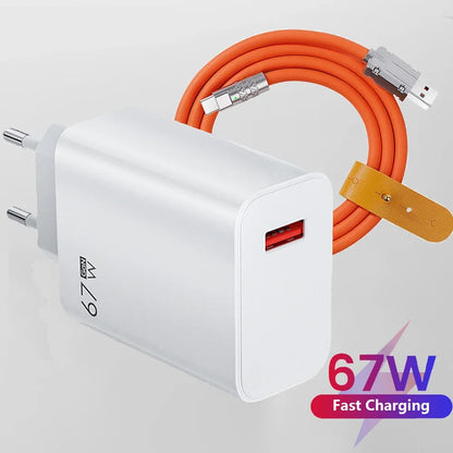 67W USB C Fast Charger With Cable For Android Phones - Smarsty