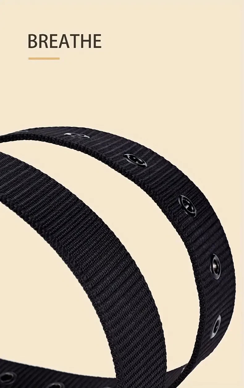 Mens Durable Nylon Canvas Belt Heavy Duty Tactical Workbelt - Smarsty