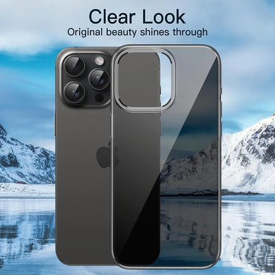 Original Transparent Black Silicone Soft Case For iPhone 15 Pro Max Carcasa Ultra Thin Case for iPhone 14 13 12 Mini 11 Pro Max by Smarsty
