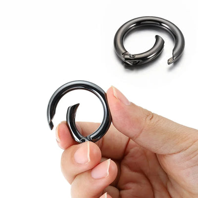 6Pcs/lot Metal Spring Gate O Ring Bag Buckle Metal Clasps Carabiner Snap Hook Spring Keyring DIY Bag Luggage Jewelry Accessories - Smarsty