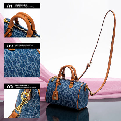 Women Shoulder Bag 2025 Cowboy Splicing Pillow Handbag - Smarsty