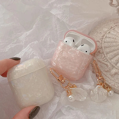 Dreamy Pearl Shell AirPods Case with Keychain - Smarsty