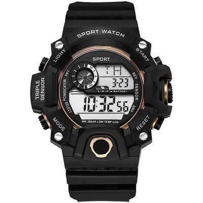 Men's Waterproof Sports Watch with Luminous Display and Alarm - Smarsty