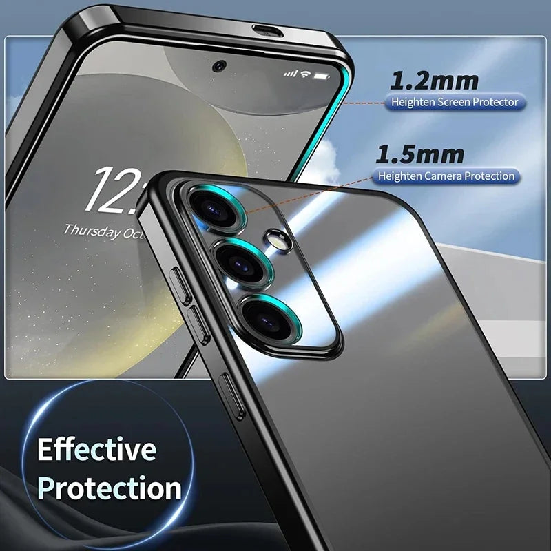 Glitter Plating Silicone Phone Case Galaxy S25 Shockproof - Smarsty