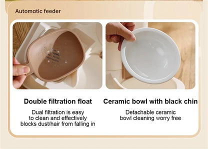 Automatic Cat Feeder with Water Dispenser Large Capacity - Smarsty