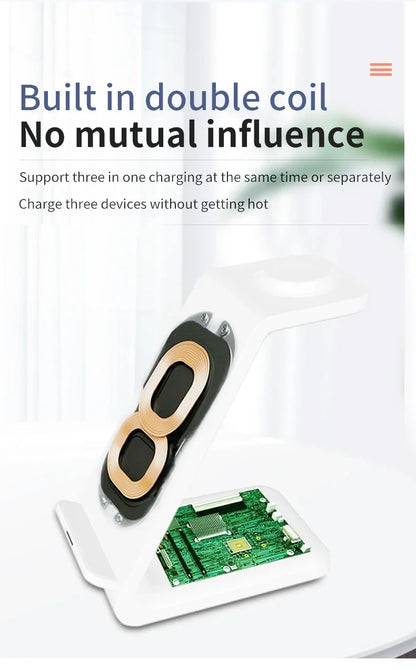 30W Ultrafast Wireless Charger Stand 3 in 1 with Holder - Smarsty