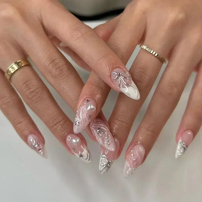 24Pcs Cute Strawberry French Press On Nails - Smarsty