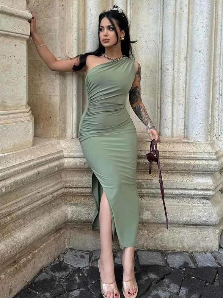 Summer Black New Dress Women Fashion Sexy Split Sleeveless Backless Slim Maxi Dress Female Casual Club Elegant Lady Party Dress - Smarsty