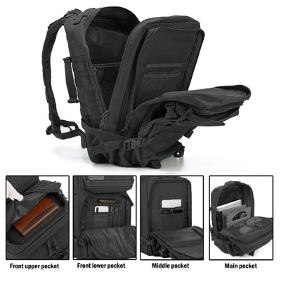 45L Tactical Backpacks Molle Assault Pack 3 Day Bug Out Bag Hiking Treeking Rucksack Fitness Camping, Daily Work by Smarsty