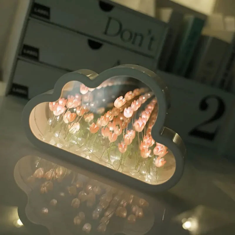 Handmade Tulip Flower LED Night Light for Bedroom Decor - Smarsty