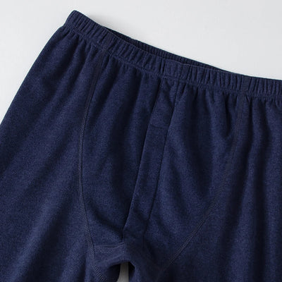 2/4 Pcs Men's Solid Color Simple Autumn And Winter Thermal Underwear Comfortable And Casual Bottoming Underwear Teenagers Pajama - Smarsty