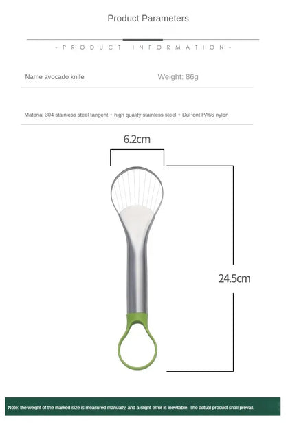 Avocado Knife Gadget Stainless Steel Cutters Kitchen Gadgets Fruit Cutting Artifact All for Kitchen and Home Dragon Fruit Slices