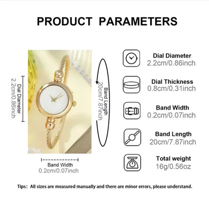 Luxury Gold Bangle Bracelet Watch for Women - Smarsty
