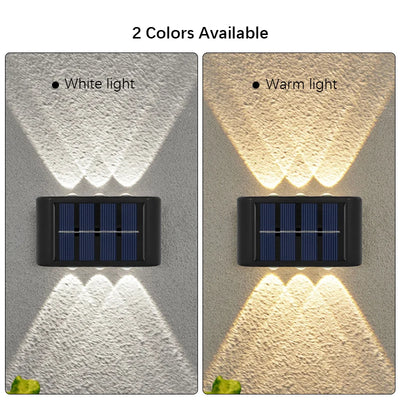 Solar LED Wall Light for Outdoor Garden Illumination - Smarsty