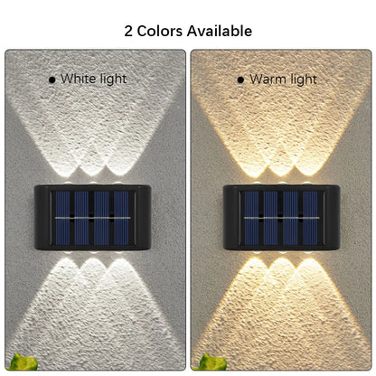 Solar LED Wall Light for Outdoor Garden Illumination - Smarsty
