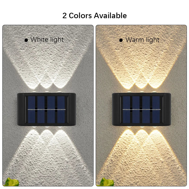 Solar LED Wall Light for Outdoor Garden Illumination - Smarsty