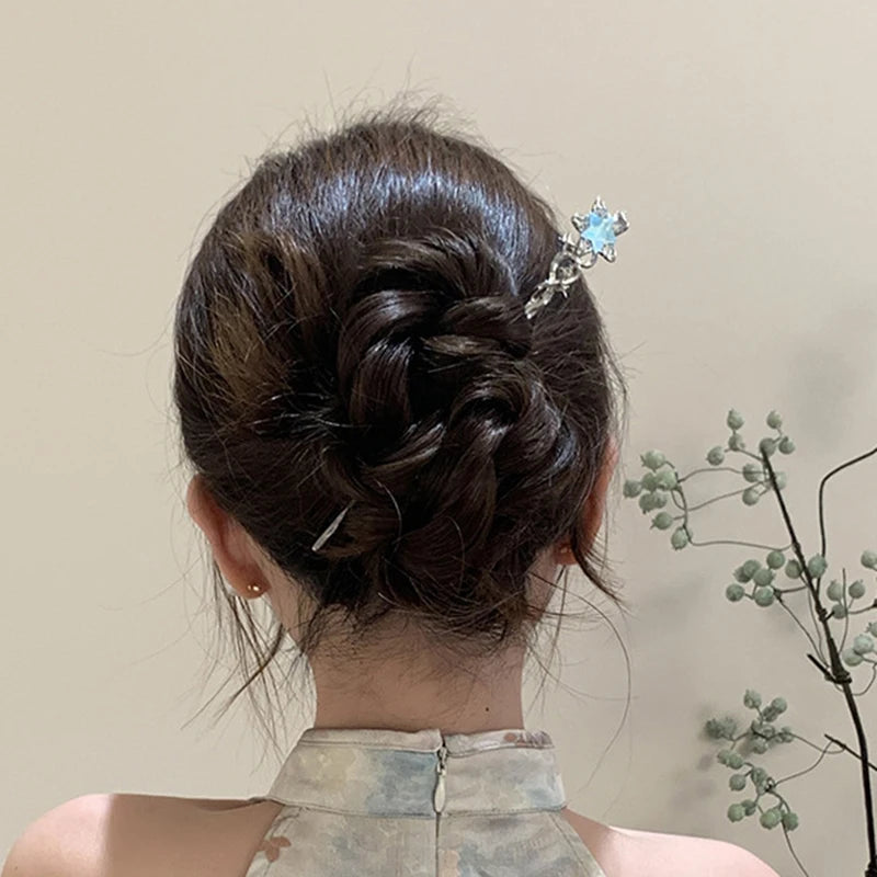 Romantic Moonstone Star Hair Stick for Trendy Girls - Smarsty