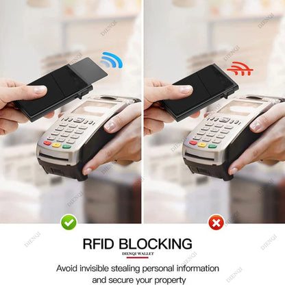 Anti-theft Cards Protectors Card Holder Minimalist Smart Wallet RFID Protection Aluminum Metal Box Cardholder Case Porte Carte - Smarsty