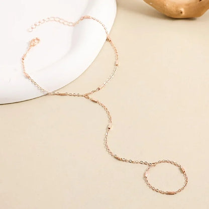 Women's Summer Minimalist Finger Ring Bracelet - Smarsty