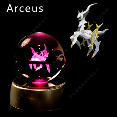 3D Pokemon Crystal Ball Night Light Lamp - Smarsty