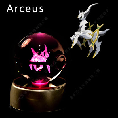 3D Pokemon Crystal Ball Night Light Lamp - Smarsty