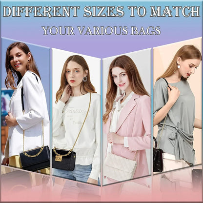 Flat Purse Chain Strap Crossbody Bag Replacement Strap with Metal Buckles for Wallet Purse Bags Replacement Strap