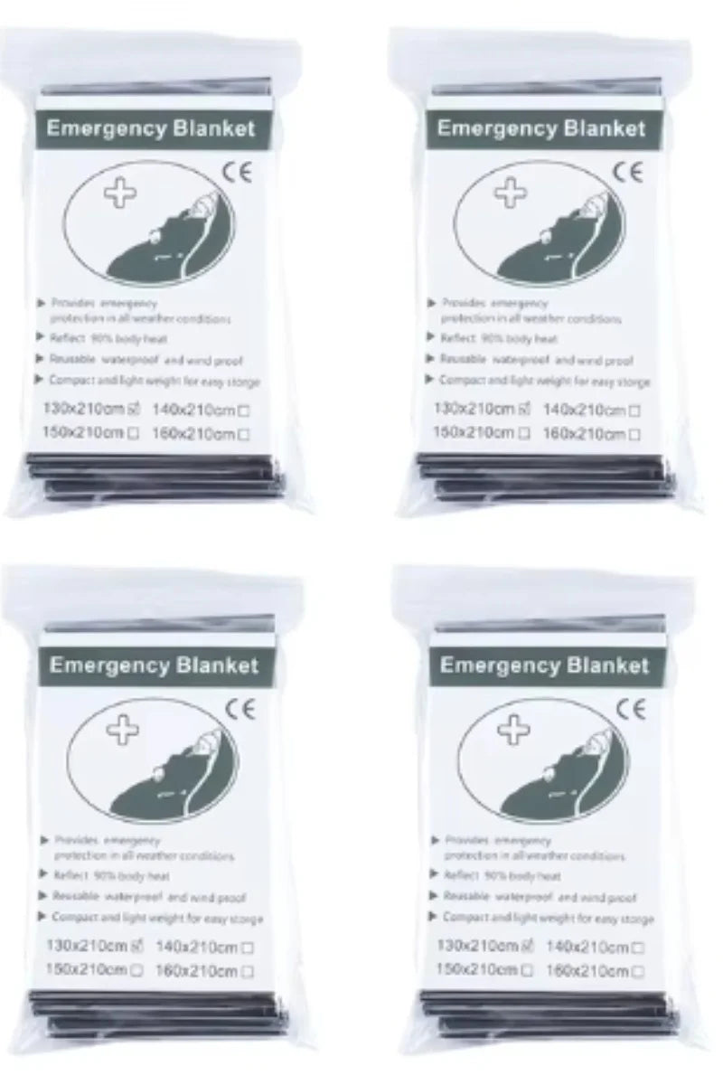 Survival Emergency Mylar Thermal Blanket Foil Space Blanket for NASA Body Warmer Outdoor First Aid Camping Gear Hiking Travel by Smarsty
