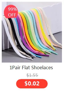 1Pair Fabric Flat Shoe laces Classic Shoelaces for Sneakers White Black Shoelace Quality Laces Shoes 100/120/140/160CM Strings - Smarsty