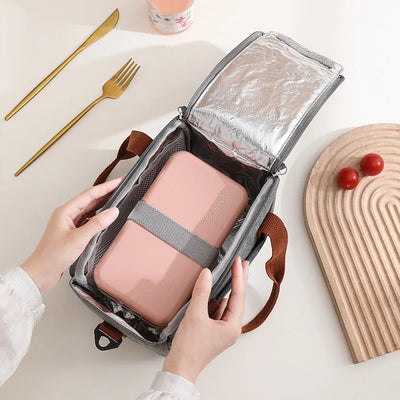 Insulated Portable Lunch Bag For Women Waterproof Tote - Smarsty