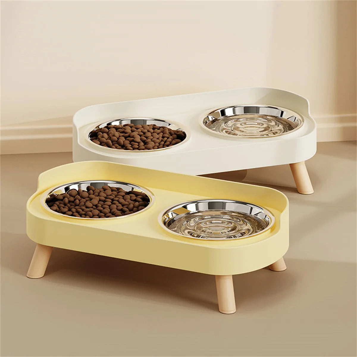 Colorful Double Bowl for Dogs and Cats with Large Capacity - Smarsty