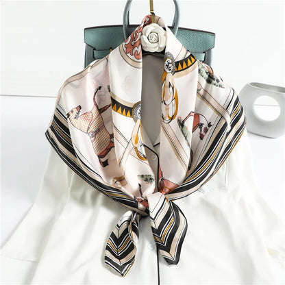 Luxury Women's Spring Polyester Scarf Soft Smooth Shawl - Smarsty