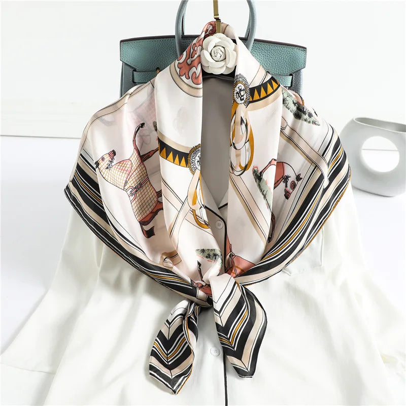 Luxury Women's Spring Polyester Scarf Soft Smooth Shawl - Smarsty