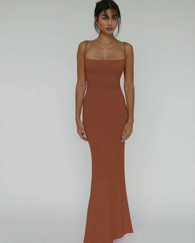 Hugcitar 2025 Spring Solid Sleeveless Backless Elegant Sexy Bodycon Y2K Maxi Prom Dress Women Clothes Birthday Party Casual Y2K - Smarsty