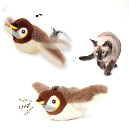 Touch Sensitive Rechargeable Chirping Bird Cat Toy - Smarsty