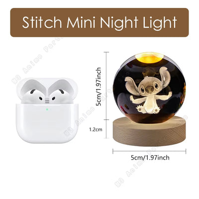 Lilo and Stitch 3D Crystal Ball Lamp Night Light - Smarsty