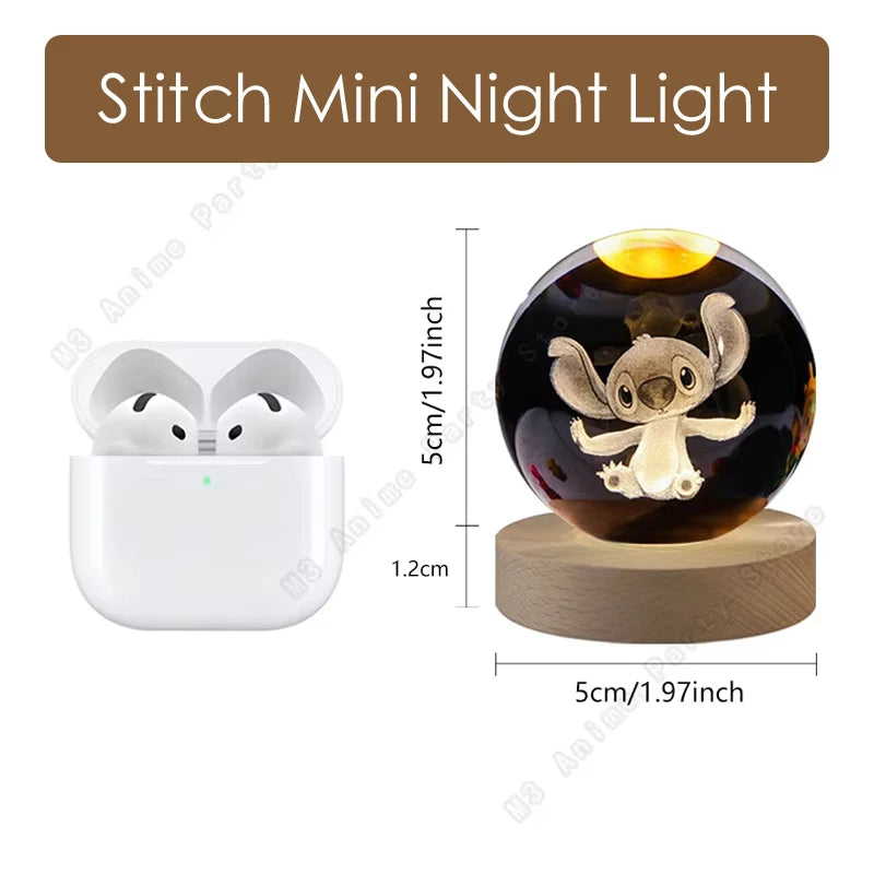 Lilo and Stitch 3D Crystal Ball Lamp Night Light - Smarsty