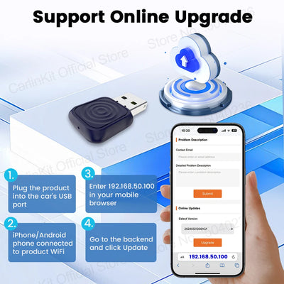CarlinKit 5.0 Mini Ultra Wireless Adapter Wireless CarPlay Android Auto For OEM Car Plug and Play WiFi Bluetooth Auto Connection - Smarsty
