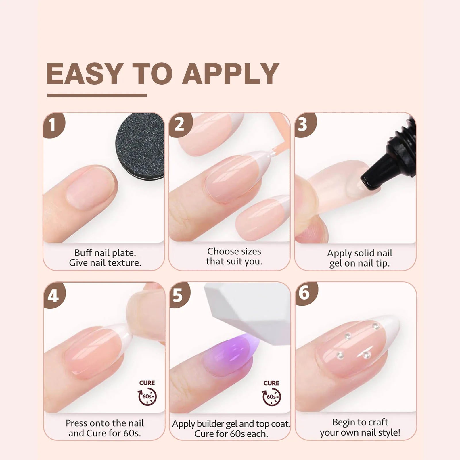 150pcs Almond Press On Acrylic Nails Set - Smarsty