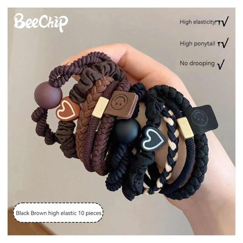 10PCS High Elasticity Hair Ring Set for Durable Ponytails - Smarsty