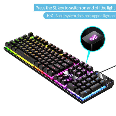 Wired Gaming Keyboard Low Profile With Numpad For PC - Smarsty