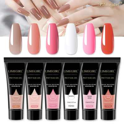 Nail Art Poly Gel Kit for Beginners with Soaking Solution - Smarsty