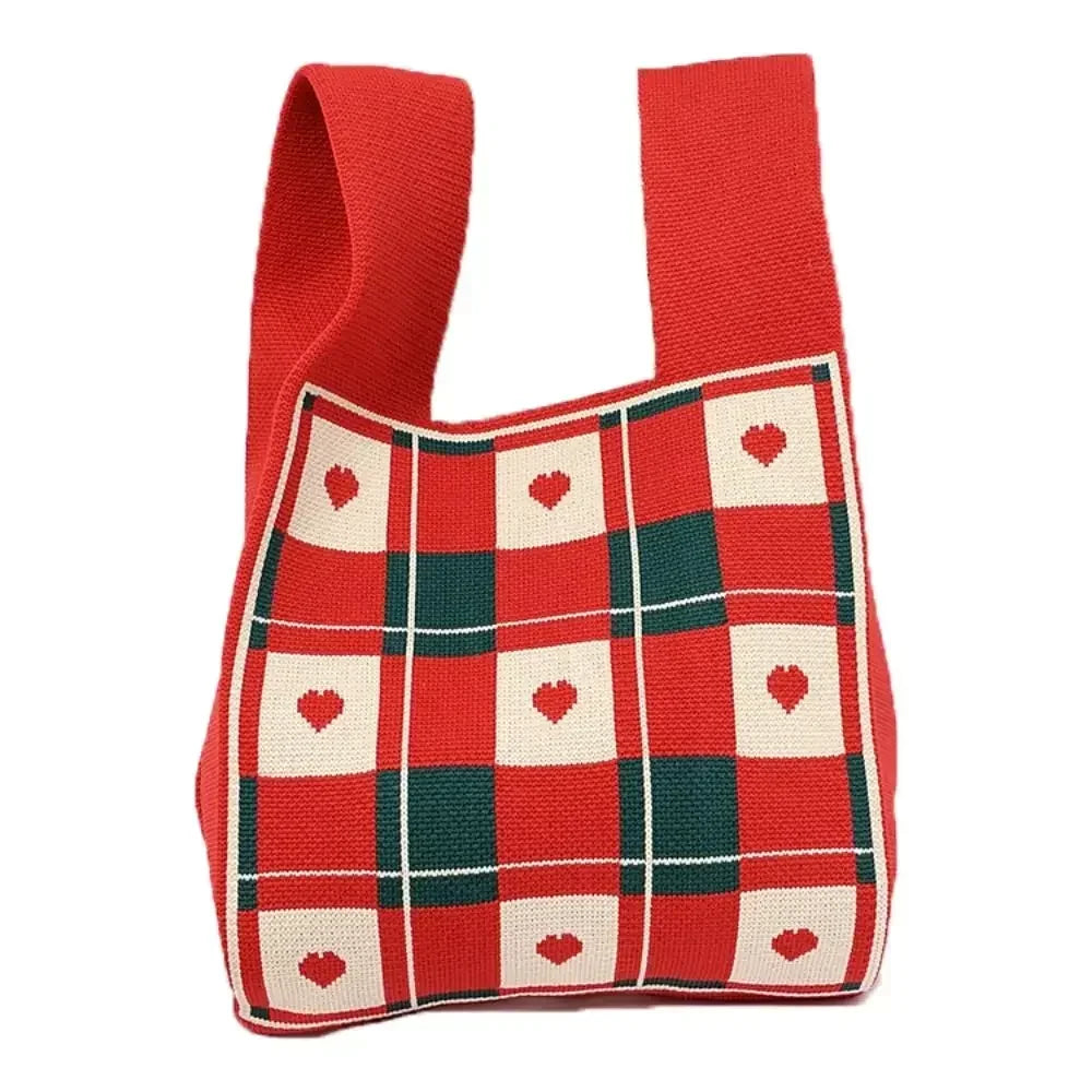 Cat Knit Handbag High Capacity Knot Wrist Bag For Women - Smarsty