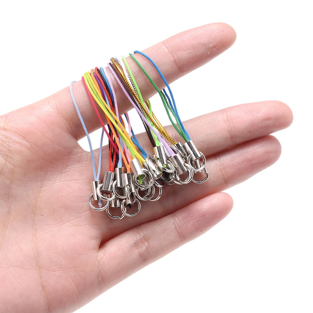 50pcs Mixed Color Lanyard Cord Pack With Jump Rings - Smarsty